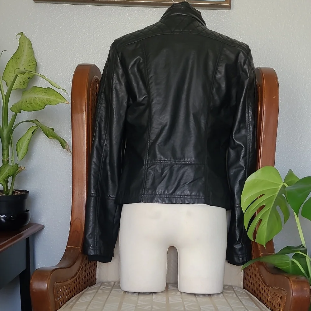 Maralyn & Me Black Faux Leather Jacket - Picture 3 of 13
